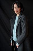 Women's Smoke Herringbone Tweed City Coat — Available to Preorder Now - 18 image