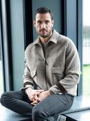 Men's Fawn Tweed Aviator Jacket - L image