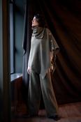 Women's Moss Green Tweed Wool Cape &amp; Cloak image