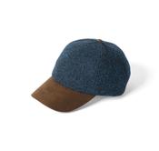 Harris Tweed Blue Herringbone Tweed Baseball Cap - U image