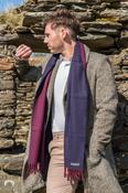Lambswool Burgundy Navy Reversable Scarf image