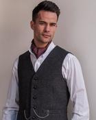 Behan Grey Herringbone Tweed Waistcoat &amp; Vest - 44 image