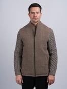 Fawn Shackleton Jacket With Rocky Road Cable Knit Sleeve - 38 image