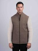 Fawn Shackleton Jacket With Natural Cable Knit Sleeve - 38 image