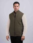 Moss Green Shackleton Jacket with Natural Cable Knit Sleeve - 48 image