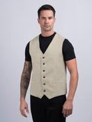 Mens Natural Linen Waistcoat &amp; Vest - 42 image