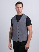 Mens Denim Linen Waistcoat &amp; Vest - 46 image
