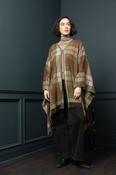 Women's Moss Check Lambswool Brat Shawl image