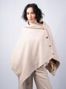 Women's Alpaca Tweed Wool Cape &amp; Cloak