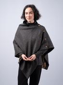 Women's Smoke Herringbone Tweed Cape &amp; Cloak — Available to Preorder Now image