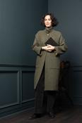 Women's Moss Tweed Funnel Neck Coat — Available to Preorder Now - XS image