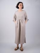 Women's Linen Desert Dress With Sleeves - XS image