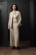 The Constance Alpaca Tweed Jacket With Natural Cable Knit Sleeve - 8 image