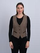 Women's Fawn Tweed Waistcoat - 16 image