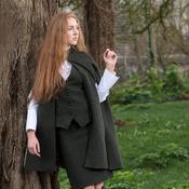 Cape en tweed vert pour femme image
