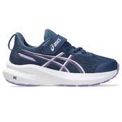 Asics GT-1000 14 PS Velcro Junior Running Shoes Navy Blue Faded Plum - Navy Blue Faded Plum / UK 12 image