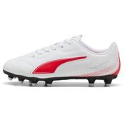 Puma Vitoria II Firm Gound Football Junior Boots White Red - White / UK 3 image
