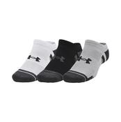 Under Armour Performance Tech Invisible Socks 3 Pack Multi - White Grey Black / 7.5 - 12 Uk image