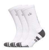 Calvin Klein Golf Tech Crew Socks 3 Pack White - White / 7-11 Uk image