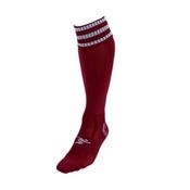 Precision Pro Football Sock Maroon White - Uk Boys 3-6 image