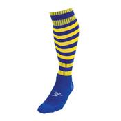 Precision Pro Football Socks Hooped Royal Yellow - Uk Mens 7-11 image