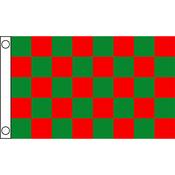 TCF 5X3 Checker Flag Red Green - Red Green / 5X3