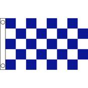 TCF 5X3 Checker Flag Royal White - Royal White / 5X3