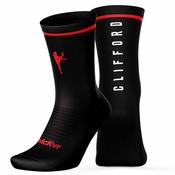 McKvr David Clifford Mid Sock Black Red - Black / Uk 7-11