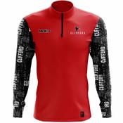 McKvr David Clifford 1/4 Zip Top Red Black - Red / Age 13-14