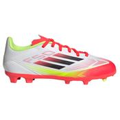 Adidas F50 League Firm Ground Boots Kids White Black Yellow - White Black Yellow / 1 Uk image