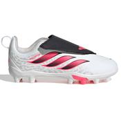 Adidas Predator Club Velcro Firm Ground Junior Football Boots White - White / UK 12 image