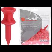 Pure2Improve Step Plastic Golf Tees 31mm - Red / 31mm image