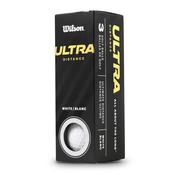 Wilson Ultra Distance Golf Balls 3 Ball Sleeve White - White image