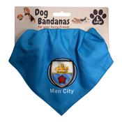 Dog Bandana Man City - Sky / Large