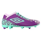 Umbro Formation II Firm Ground Junior Football Boots Purple Green - 5 Uk image