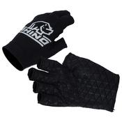 Rhino Half Finger Rugby Gloves - Small - Medium / Black