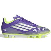 Adidas F50 Club Firm Ground Junior Football Boots Purple Rush White Lucid Lemon - Purple Rush White Lucid Lemon / 5.5 image