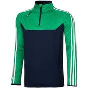 O'Neills Kasey 3 Stripe Brushed Half Zip (Navy Melange Green White) - Small image