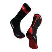 ZONE3 Neoprene Swim Socks - Black Red / MEDIUM