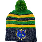 CS St Johns Athletic Club Bobble Hat - Navy Melange Green Amber / OSFA