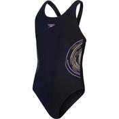 Speedo Placement Muscleback G - 9-10 Years / Black Purple