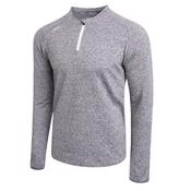 Gaelic Armour 1/2 Zip Round Neck Sweat Marl Grey White - Large image