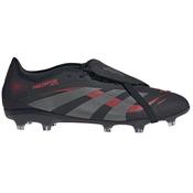 Adidas Predator Pro Firm Ground Football Boots Core Black Grey Fur Lucid Red - Black Grey / 8 Uk image