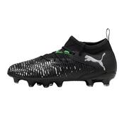 Puma Future 8 Match Junior Firm Ground Football Boots Black Green - 2 Uk image