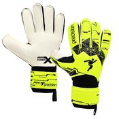 Precision Junior Fusion X Flat Cut Essential Goalkeeper Gloves Flo Yellow - 4 / Flo Yellow Black image
