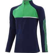 O'Neills Synergy Squad Half Zip Navy Green White - Age 7-8 image