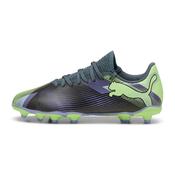 Puma Future 7 Play Firm Ground Junior Football Boots Grey Skies Elektro Purple (Grey Skies) - 10 Uk image