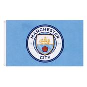 Manchester City FC Core Crested Flag - Sky Blue / 5X3 image