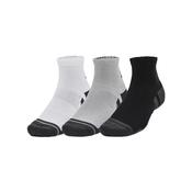 Under Armour Performance Tech 3 Pack Quarter Socks - Grey White / 7.5 to 12 Uk image