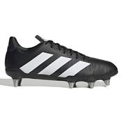 Adidas Kakari Soft Ground Rugby Boots Black White - 10 Uk / Black White image